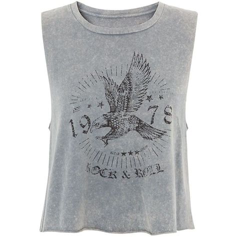 Grey Acid Wash Eagle Cropped Tank Top ($16) ❤ liked on Polyvore Shirt Makeover, Eagles Shirt, Summer Tanks, Acid Wash Shirt, Shirts Crop, Strappy Crop Top, Sleeveless Shirts, Sleeveless Tops Summer, Grey Crop Top