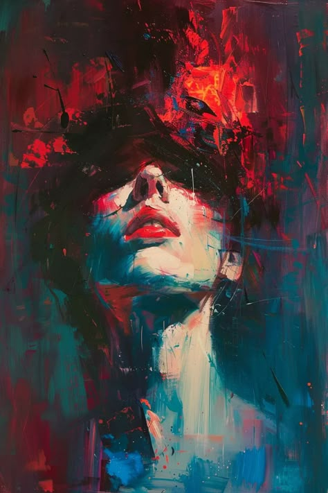 Creative vision guided by ThetaCursed, License: CC BY-NC 4.0 Serialism Art, Rage Painting, Afterlife Art, Emotional Painting, Abstract Realism, Painting Of A Woman, Oil Pastel Art, Art Gallery Wallpaper, Dark Art Illustrations