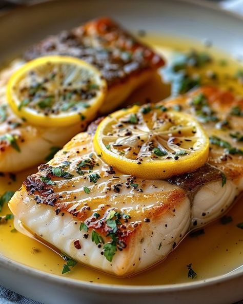 Light, buttery, and absolutely divine Lemon Butter Fish Fillet - the perfect quick dinner solution! Who else loves a good fish recipe? Yellowtail Fish Recipes, Lemon Butter Fish, Sushi Wraps, Butter Fish Recipe, Remember To Drink Water, Butter Fish, Fish Fillet Recipe, Best Fish Recipes, Baked Fish Recipes