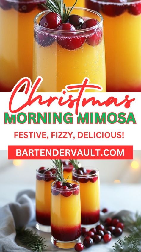 51 Christmas Cocktail Recipes for a Festive 2024 Holiday 51 Mimosa Recipe Ideas, Christmas Mimosas Recipe, Fun Mimosa Recipe, Christmas Brunch Mimosa, Easy Brunch Drinks, Christmas Brunch Bar, Cranberry Orange Mimosa, Alcohol Free Mimosa, Mimosa Recipe Christmas