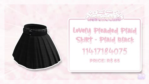 Berry Avenue Codes Black Skirt, Black Skirt Roblox Id, Roblox Skirts Codes 3d, Roblox Black Skirt Code, Roblox Skirts Codes, Cute Pink Outfits, Black Tennis Skirt, Grunge Skirt, Coding Shirts