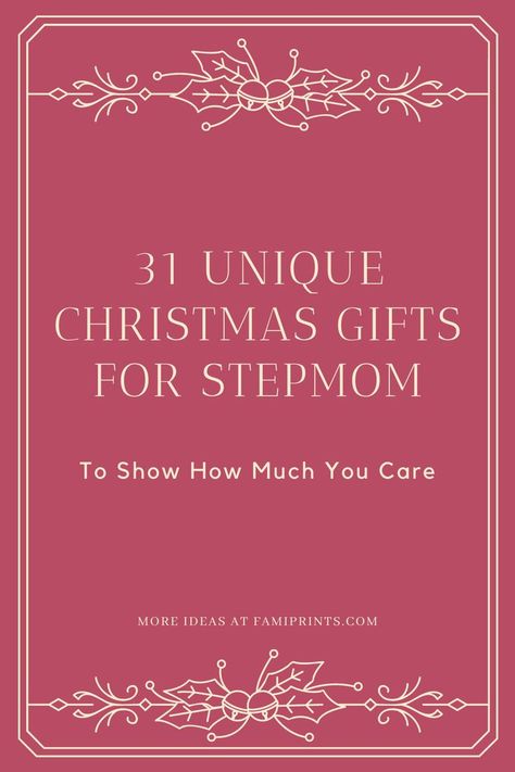 Every stepmother deserves to be treated like a queen. They put up with so much, including being stuck between two worlds of their own family and your children's. A small token of appreciation can go a long way on Christmas morning. These are 31 Unique Christmas Gifts For Stepmom in 2021 that won't break the bank or take too much time but will show how you really feel about them! Discover them today to avoid any delay! #bonusmomgifts #stepmothergifts #bestchristmasgiftsforstepmom Sentimental Gifts For Step Mom, Gifts For Stepmom Christmas, Stepmom Gift Ideas, Step Mom Gifts Christmas, Diy Gifts For Step Mom, Step Mom Christmas Gift Ideas, Christmas Gifts For Step Mom, Step Mom Gift Ideas, Gifts For Step Mom