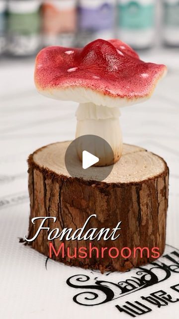 shaniabelle fondant on Instagram: "🍄How to make a fondant woodland mushroom cake topper, so real that I want to bite 🤣☺️  Welcome to my page for more cake ideas, hope you will  have fun and enjoy watching.  #cakedecorator #fondant #mushroomcake #fondanttools #shaniabellecake #caketoppers #bakingsupplies #promotion #forsale #ribboncake #cakedesign #cakedecoration #siliconemold #fondantcake#cakeidea#foodphotography #foodphotographyandstyling #reelsinstagram #foodgasm #tasty #dessert #video #inspiration #instagood #reels #cakeart #sugarart #cakeideas #LoveCelebration #beautifulmoments" How To Make Edible Mushrooms For Cakes, Fondant Mushrooms Tutorial, Fondant Toadstool, Mushroom Cake Decoration, Mushroom Cake Ideas, Mushroom Fondant, Fondant Mushrooms, Mushroom Cake Topper, Enchanted Forest Cake