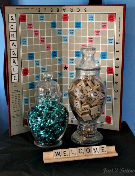 Games Night Party, Board Game Night Party, Scrabble Party, Night Party Theme, Board Games Night, Game Night Decorations, Parties Themes, Board Game Themes, Adult Game Night