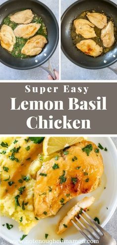 Lemon Basil Sauce For Chicken, Chicken With Fresh Basil, Basil Recipes Healthy, Recipes Using Fresh Basil, Sweet Basil Recipes, Chicken Basil Recipes, Garlic Basil Chicken, Basil Chicken Recipe, Lean Dinners