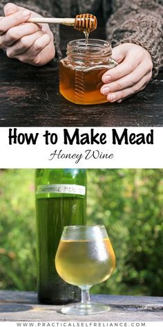 Mead making goes back millennia, and honey wines have been found at archeological sites from around 10,000 BC. Humans have been making mead for a very long time, well before the advent of fancy brewing equipment. Making mead at home need not be complicated, and just about anyone can make homemade honey wine. #honeywine #mead #meadrecipe #homebrewing #wine #recipe #practicalselfreliance Make Mead, Making Mead, Mead Recipes, Mead Making, Making Alcohol, Wine Making Recipes, Homemade Wine Recipes, Honey Mead, Mead Wine