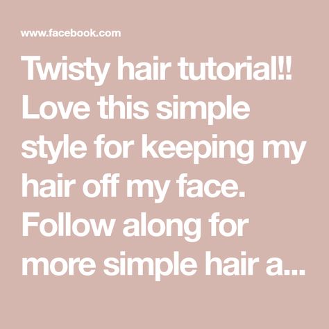 Twisty hair tutorial!! Love this simple style for keeping my hair off my face. Follow along for more simple hair and makeup tips!! #hairtutorial #bobhairstyles #bobhaircut #texturedbob #over40style #twistbraids #twiststyles | Lindsay Hignett - Love this Girl | Stevie Nicks · Edge of Seventeen Simple Hair And Makeup, Off My Face, Textured Bob, Hair And Makeup Tips, Twist Styles, Simple Hair, Twist Braids, Stevie Nicks, Hair And Makeup