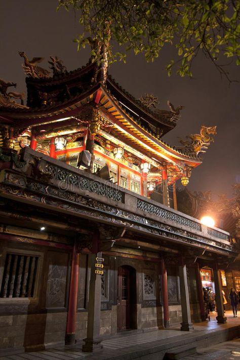 Longshan temple in Taipei. Exterior of Longshan temple in Taipei city at night, #Sponsored , #AFFILIATE, #AFFILIATE, #temple, #night, #city, #Longshan Longshan Temple, Taiwan Image, Travel Taiwan, City At Night, Taipei City, Southeast Asia Travel, Tourist Spots, Night City, Travel Goals