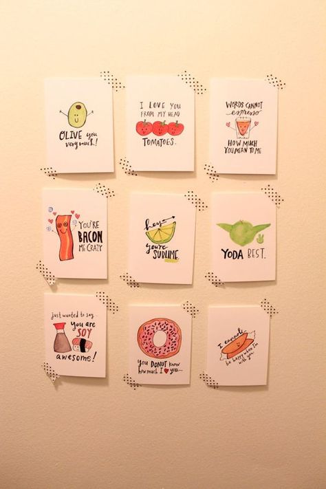 Cute and Pun-ny Cards the olive and bacon ! Cheesy Valentine, Punny Cards, Cute Mothers Day Gifts, Cute Puns, Pun Card, Diy Gifts For Friends, Birthday Cards Diy, Diy Birthday, Funny Cards