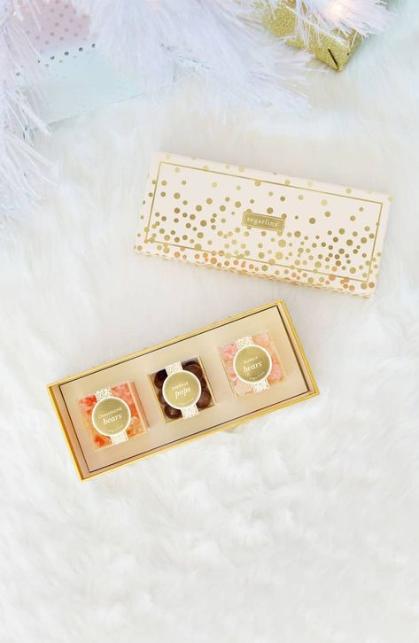 Sugarfina 3-Piece Candy Bento Box Sweet Packaging, Chip Board, Bakery Box, Candy Packaging, Ice Coffee Recipe, Cookie Packaging, Tasting Menu, Foodie Gifts, Happy B Day