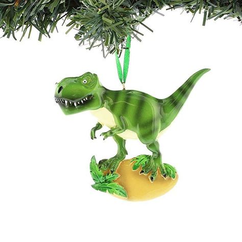 Dinosaur Christmas Decorations, Dinosaur Christmas Ornament, Dinosaur Christmas Tree, Dinosaur Ornament, Zelda Birthday, Get Ready For Christmas, Heart Christmas Ornaments, T Rex Dinosaur, Green Theme