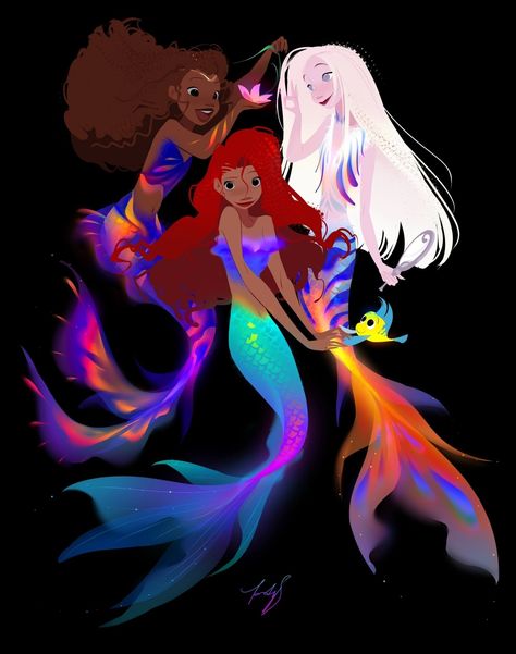 ArtStation - Ariel fanarts Dark Mermaid Character Design, Mermaid Digital Art Character Design, Meeshell Mermaid Fanart, Whale Mermaid Character Design, Lesbian Mermaid Art, Disney Princess Ariel, Mermaid Drawings, Mermaids And Mermen, Pinturas Disney