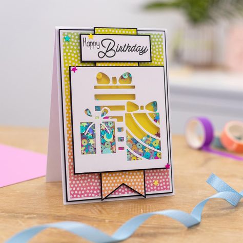 Crafters Companion Birthday Cards, Crafters Companion Gemini, Gemini Birthday, Creative Area, Birthday Gift Cards, Embossing Machine, Crafters Companion, Shaker Cards, Free Baby Stuff