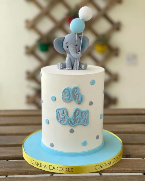 Birthday Cake For Kids, Bon Voyage Cake, Elephant Birthday Cakes, Jungle Cakes, Baby Elephant Cake, Cakes For Kids, Cake For Kids, Cake Designs For Boy, Elephant Baby Shower Cake