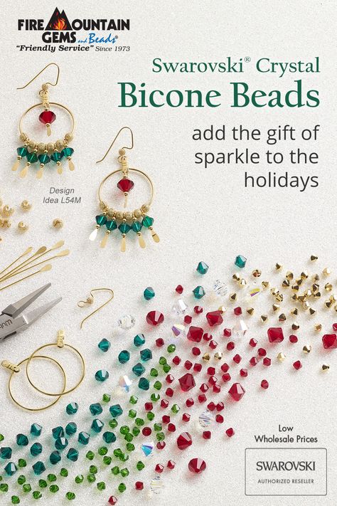 Bicone Bead Jewelry, Swarovski Crystals Diy, Beaded People, Xmas Earrings, Wire Projects, Beaded Jewelry Earrings, Wire Jewellery, Jewerly Making, Fabric Ideas