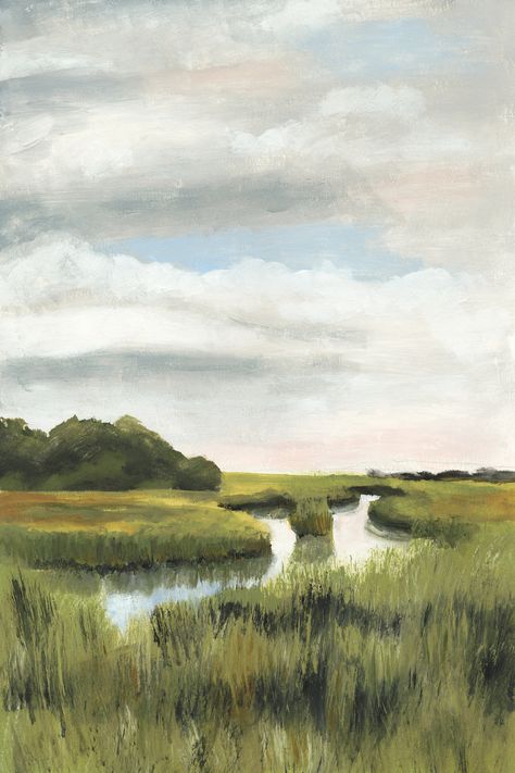 Red Barrel Studio® Marsh Landscapes I & Reviews | Wayfair Charleston Apartment, Beach Birds, Lake House Wall Art, Stick Wall Art, Country Wall Art, Country Landscape, Wall Art Landscape, Landscape Wall Decor, Room Redesign