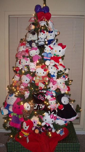 Hello Kitty Christmas Tree, Christmas Princess, Hello Kitty World, Kitty Theme, Kitty Aesthetic, I Love Hello Kitty, Girly Christmas, Charmmy Kitty, Holiday Trees