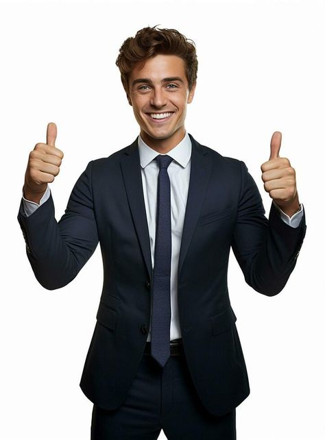 Ai Generative photo happy businessman shows thumbs up sign in suit isolated on white Happy Businessman, Thumbs Up Sign, Man Png, Business Portrait Photography, Wedding People, Business Portrait, Cityscape Photos, Logo Banners, Heart With Arrow