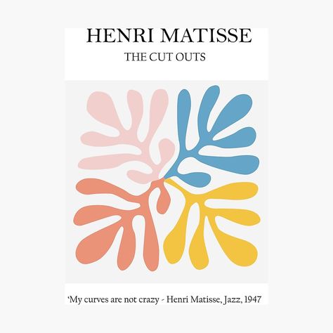 Get my art printed on awesome products. Support me at Redbubble #RBandME: https://www.redbubble.com/i/photographic-print/Henri-Matisse-The-Cutouts-Prints-by-artswag/47458272.6Q0TX?asc=u Prints Matisse, Art Abstrait Ligne, Art Matisse, Matisse Poster, Matisse Print, Grand Art Mural, Modern Abstract Wall Art, Spring Prints, Celestial Art