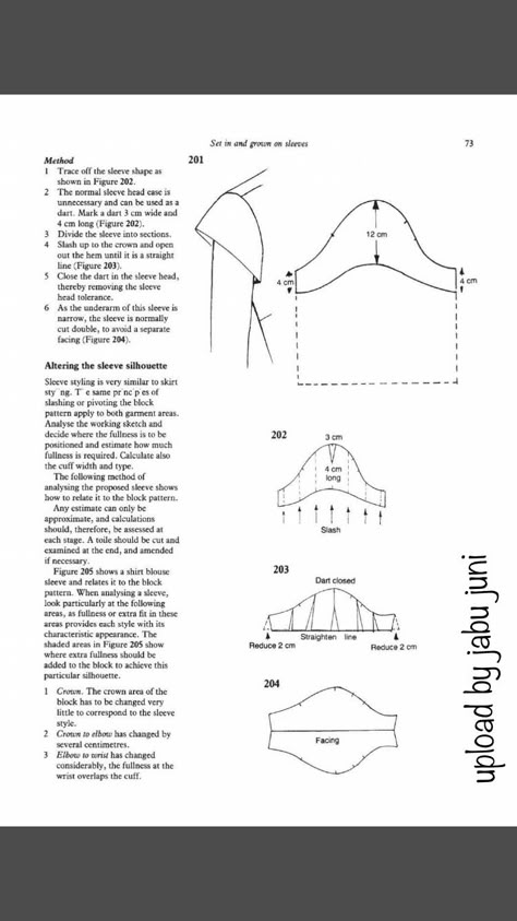 Cap sleeve How To Sew Cap Sleeves, Puff Sleeve Pattern Drafting, Cap Sleeves Pattern, Short Sleeves Pattern, Puff Sleeve Pattern, Pattern Drafting Tutorials, Fashion Illustrations Techniques, Sewing Projects Clothes, Cap Patterns