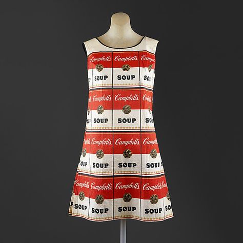 Andy Warhol x Yves Saint Laurent, The Souper Dress, 1966 Paper Dresses, 1960s Dresses, Pop Art Fashion, Paper Clothes, Fashion 1960s, 1960's Fashion, Swinging Sixties, Diy Vetement, Paper Dress