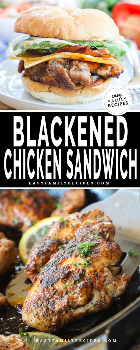 Blackened Chicken Sandwich · Easy Family Recipes Blacken Chicken Sandwich, Blackened Chicken Wrap Recipe, Blackened Chicken Sandwich Recipe, Blackened Chicken Burger, Blackstone Grill Chicken Sandwich, Spicy Grilled Chicken Sandwich Recipes, Black Stone Chicken Sandwich, Blackened Chicken Sliders, Chicken Sandwich Blackstone