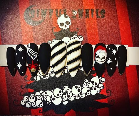 @sin.fulnails on Instagram: ““Jack’s Christmas” #jackskellington#jackskellingtonnails #jackskellingtonchristmas #nightmarebeforechristmas…” Jack Skellington Nails Christmas, Jack Skellington Christmas Nails, Different Nail Designs, Jack Black, Jack Skellington, Christmas Nails, Nightmare Before Christmas, Nail Ideas, Nail Inspo