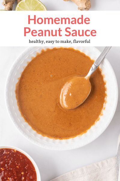 Flavor packed homemade peanut sauce made with pantry staples you have on hand! Delicious with veggies, noodles, grilled meats, and more. Homemade Peanut Sauce, Healthy Asian Recipes, Peanut Sauce Recipe, Slender Kitchen, Homemade Sauce Recipes, Peanut Butter Oats, Peanut Noodles, Grilled Meats, Slow Cooker Dinner