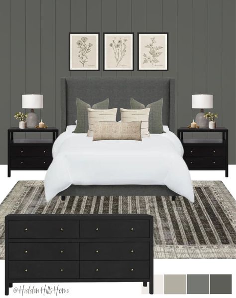 Aldiana Platform Bed curated on LTK Dark Grey And Green Bedroom, Dark Grey Bed Frame Bedroom Ideas, Dark Grey Headboard Bedroom Ideas, Gray Bed Frame Bedroom Ideas, Grey Bed Frame Bedroom Ideas, Grey Headboard Bedroom Ideas, Grey Headboard Bedroom, Teen Boys Bedroom, Moody Bedroom Decor