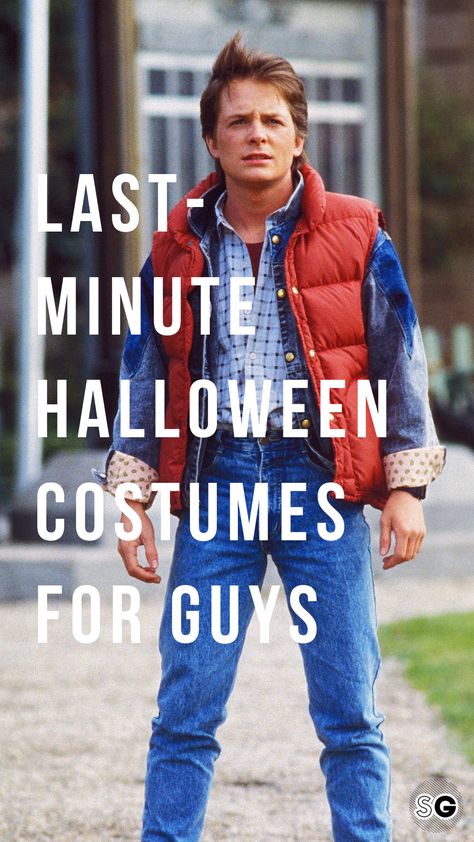 Check out easy, affordable Halloween costume ideas for guys, only on stylegirlfriend.com | Halloween costumes, easy Halloween costumes, easy Halloween outfit ideas, Halloween costumes men, halloween, halloween outfits, halloween men costumes, guys halloween costumes, mens halloween costumes diy Quick Mens Halloween Costumes, Simple Men Costumes Halloween, Men Halloween Costumes 2022, Simple Mens Costumes Halloween, Male Movie Characters Costumes, Last Minute Male Halloween Costumes, Halloween Costumes 2022 Men, Guy Costume Ideas, Men’s Costumes