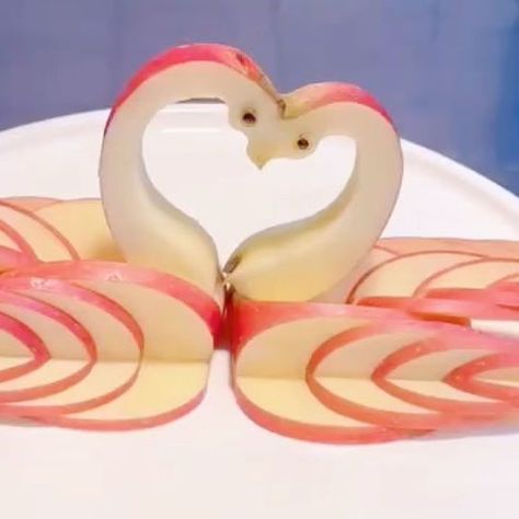 Apple Garnish, Apple Swan, Food Garnishes, January 9, Food Art, Apples, On Instagram, Instagram, Art