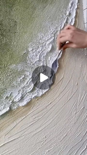 Diy Plaster Art Canvas Ocean, Diy Textured Canvas Art Wave, Sea Texture Art, Textured Sea Painting, Textured Beach Art, Beach Texture Painting, Spakle Art, Texture Art Painting, Structure Paste Art