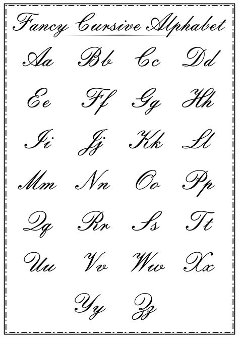 Fancy Cursive Handwriting Alphabet Alphabets In Cursive Writing, Cursive Handwriting Fonts Alphabet Calligraphy, Different Cursive Styles, Cursive Alphabet Aesthetic, Good Handwriting Alphabet Cursive, Fancy Alphabet Letters Fonts, Pretty Cursive Fonts Alphabet, Uppercase Cursive Alphabet, Alphabet Cursive Fonts