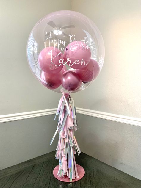 #globos #globosdecumpleaños #globopersonalizado #balloons #bubbleballoons #regalosoriginales #personalizedgift #personalizedballoons #burbujas #burbujaspersonalizadas Clear Balloon Ideas, Bubble Balloon Ideas, Bubble Balloon Bouquet, Bubbles Balloons, Birthday Surprise For Husband, Balloons Bouquet, Paper Flower Wreaths, Halloween Party Balloons, Balloon Tassel