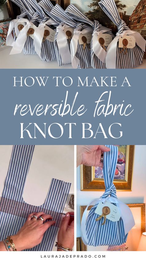 DIY Fabric Knot Bag | Pattern & Sewing Tutorial - Laura Jade Prado Knot Bag Tutorial, Knot Bag Pattern, Diy Craft Home Decor, Garden Fashion, Sewing Machine Thread, Knot Bag, Craft Home Decor, Present Perfect, Bag Tutorial