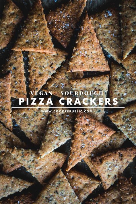 Sourdough Snacks, Pizza Sourdough, Sourdough Discard Pizza, Pizza Crackers, Sourdough Discard Recipes, Discard Recipe, Sourdough Starter Discard Recipe, Discard Recipes, Sourdough Starter Recipe