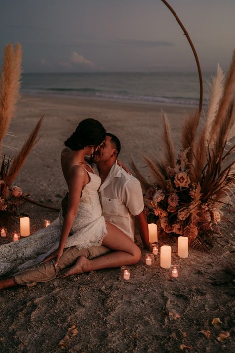 Florida Elopement Photographer | Beach Elopement | Elopement Photographer & Couples Photographer | Britt & Bean Miami Beach Elopement, Small Wedding Location Ideas, Romantic Beach Wedding Photos, Small Beach Elopement, Florida Beach Elopement, Florida Elopement Destinations, Elopement Ideas Beach, Simple Beach Elopement, Small Beach Wedding Ideas