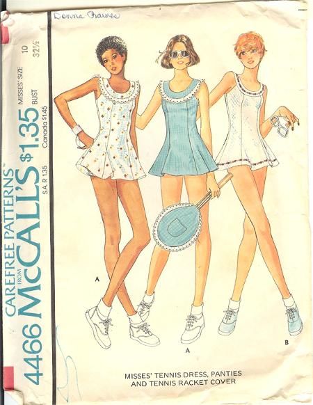 Vintage Clothes Patterns, Mccalls Patterns Vintage, Tennis Wear, Retro Sewing Patterns, Vintage Dress Patterns, Tennis Fashion, Mccalls Sewing Patterns, Mccalls Patterns, Fashion Sewing Pattern