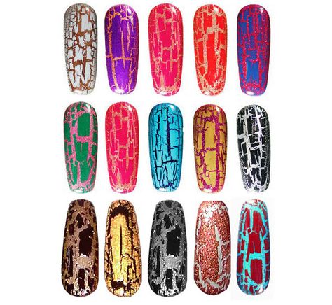 crackle polish Crackle Nail Polish, Crackle Nails, Cracked Nails, Cute Nail Polish, Nail Polish Art, Toenail Polish, Glow Nails, Opi Nail Polish, Popular Nails