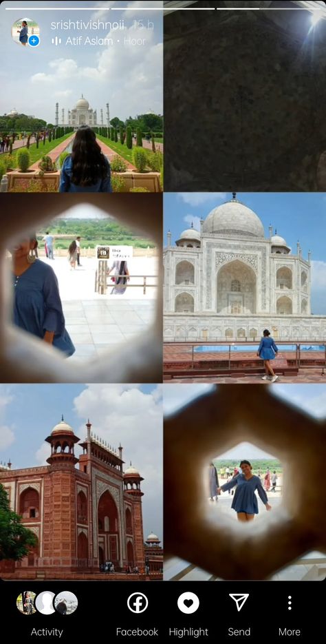 Agra Instagram Story, Travel To India Outfit, Taj Mahal Instagram Story, Agra Aesthetic Photos, Taj Mahal Outfit Ideas Women, Agra Aesthetics, Aesthetic Taj Mahal, Tajmahal Photography Taj Mahal, Agra Photoshoot