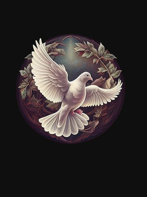 Holly Spirit Wallpaper, Holy Spirit Dove Tattoo, Holy Spirit Wallpaper, Holy Spirit Images, Dove Artwork, Peaceful Wallpaper, Holy Spirit Art, Peace Wallpaper, Sprite Image