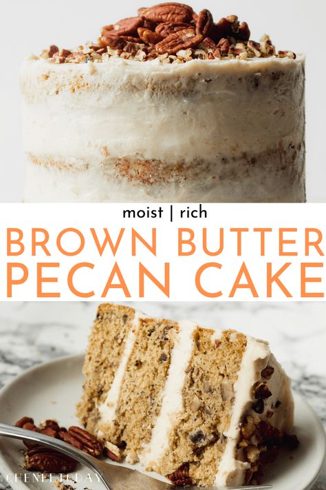 Butter Pecan Cake Frosting, Easy Butter Pecan Cake, Frosting Videos, Butter Pecan Cake Recipe, Pecan Pie Cake, Pumpkin Crisp, Butter Cream Cheese Frosting, Quick Baking, Butter Pecan Cake