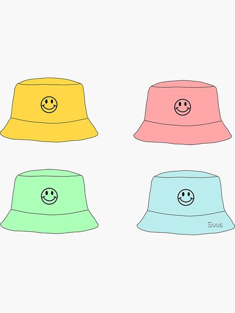 Paper Duck Bucket Hat, Kids Products, Sticker Pack Ideas, Bucket Hat Illustration, Cheap Cute Bucket Hat, Duck Bucket Hat, Bucket Hat Aeshtetic, Miniature School, Preppy Stickers