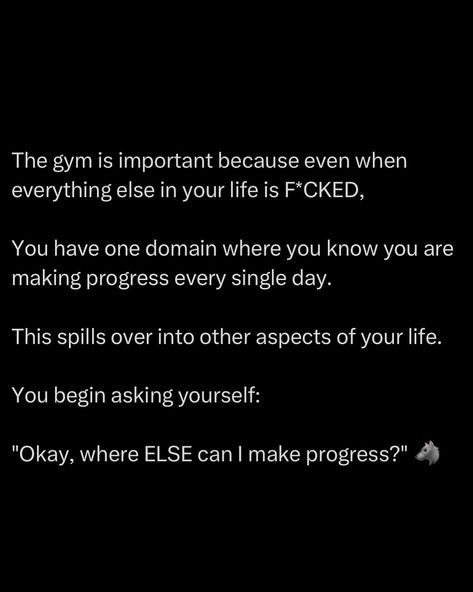 Btw check out my story really quickly, trust me. Go watch it before it expires… 90% of gym goers aren’t training properly and it’s slowing down their progress. I have a FREE guide called the GREEK GOD training plan to save you months of trial and error. Tap the website at the top of my page to download it - hurry up cos it won’t be free forever. The gym gives you a sense of control and achievement. When you’re lifting weights and seeing gains, it sparks a realisation. You start to as... How To Gain Strength, Gym Progress Quotes, Best Gym Quotes, Progress Quotes, Value Quotes, 75 Hard, I Got You Babe, Gym Quotes, Inner Work