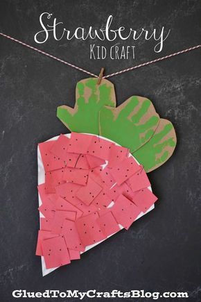 Strawberry Crafts, Fruit Crafts, Kid Craft, Daycare Crafts, Paper Plate Crafts, Plate Crafts, Fruit Of The Spirit, Letter A Crafts, Preschool Fun