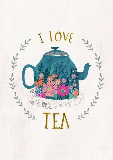 Té para reforzar el sistema inmunológico, antibiótico y antiviral. Tee Kunst, Tea Quotes, Love Tea, Cuppa Tea, Animal Illustrations, Tea Art, My Cup Of Tea, Original Illustration, Pen Drawing