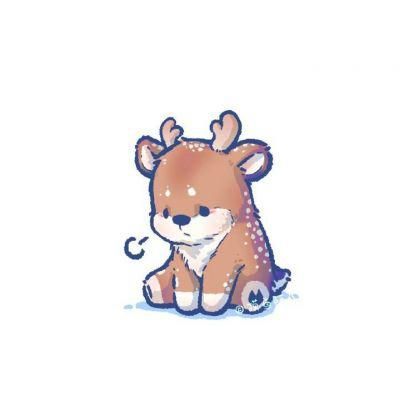 Chibi Deer Drawing, Deer Drawing Cute, Cute Deer Drawing, Draw Reindeer, Deer Doodle, Deer Cartoon, Cartoon Deer, Deer Drawing, Cute Doodle