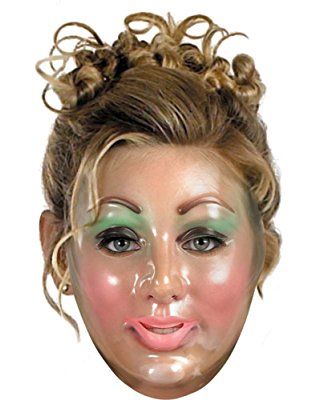 Young Female Plastic Transparent Mask Woman Mask, Clear Face Mask, Plastic Mask, Silicone Masks, Female Mask, Design Outfit, Cool Makeup Looks, Uncanny Valley, Clear Face