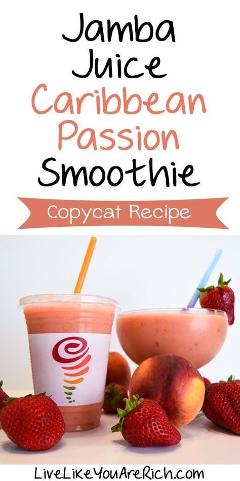 Jamba Juice Recipes, Apricot Smoothie, Smoothie Fruit, Jamba Juice, Smoothie Prep, Smoothies For Kids, Copycat Restaurant Recipes, Pineapple Smoothie, Healthy Shakes