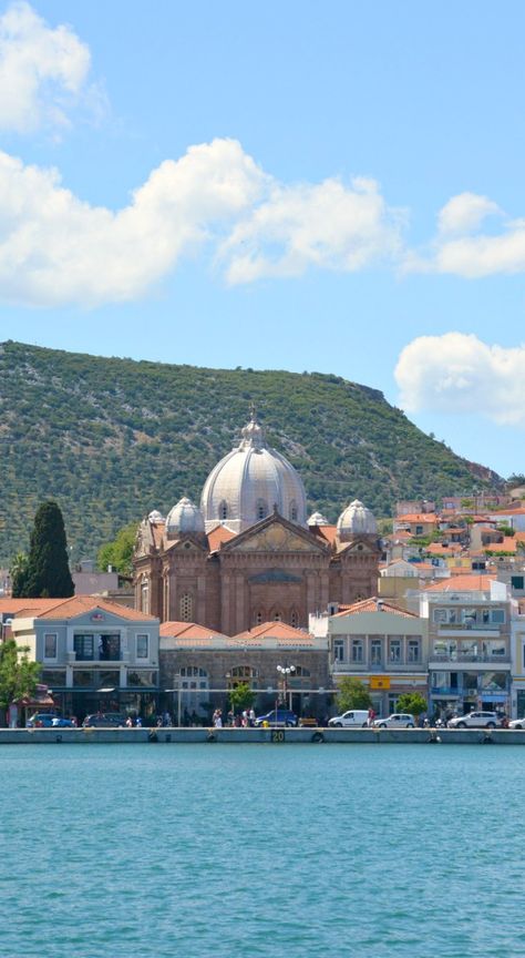 A view of Mytilene harbor on Lesbos island, Greece. Mytilene Greece, Lesbos Greece, Amorgos Island Greece, Lesbos Island Greece, Greek Cruise, Kimolos Island Greece, Milos Beaches Greece, Voidokilia Beach Greece, Southern Europe